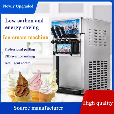 Ice Cream Makers Automatic Commercial Table Top 3 Flavors Yogurt Ice Cream Making Soft Serve Ice Cream Machine For Shop