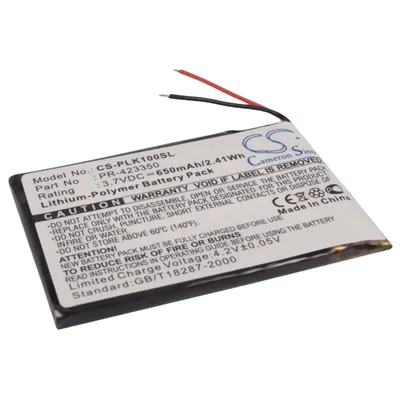 Li-Polymer Wireless Headset Battery for Plantronics, 3.7V, 650mAh, Compatible Models: K100