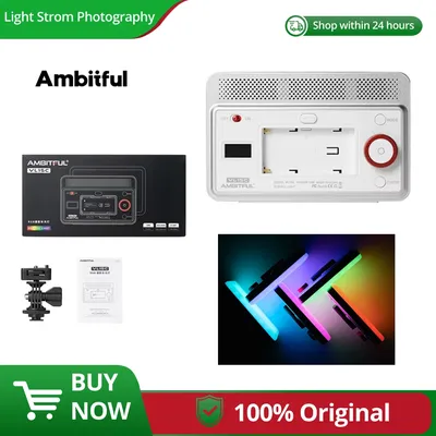 AMBITFUL VL15B Bi-color VL15C RGB Full Color Fill Light for Smarthphone Camera Gopro Tiktok LED Video Photo Shooting Small Light