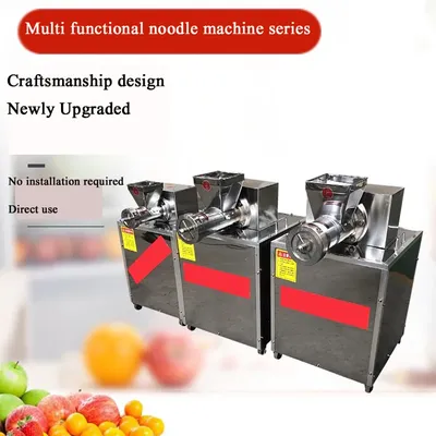 Commercial Single Screw Extruder Fusilli Macaroni Makaroni and Pasta Make Machine 10 Kg/h Industrial 25-60kg Per Hour