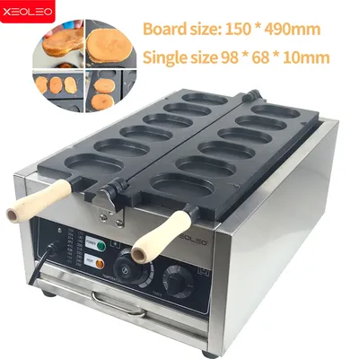 XEOLEO 3000W Waffle Maker Egg Cake Machine Electric Hamburger Machine Wheel Cake Machine 6 PCS Egg Omelette Cooker