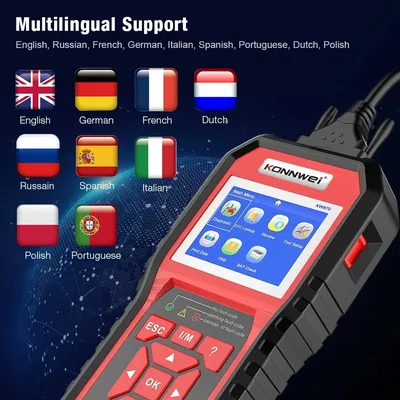 Professional OBD2 Scanner Anto Diagnostics 6V 12V Car Motorcycle Battery Tester Cranking Charging Test Check Engine Code Reader
