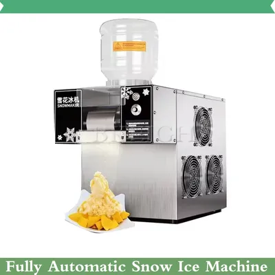 Commercial 60kg/24H Air-Cooled Snowflake Ice Crusher Multifunctional Commercial Ice Sand Machine