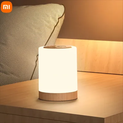 XIAOMI Touch Control Night Lighth USB Rechargeable Dimmable RGB Night Light Bedroom Bedside Ambient Table Lamp with Timer