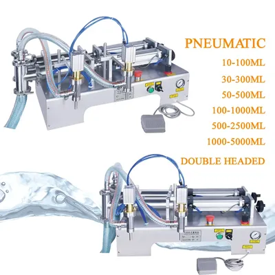 Beverage Juice Wine Milk Quantitative Filling Machine Stainless Steel Double Head Liquid Filling Machine