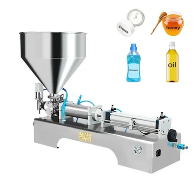 Small Businesses Semi Cream Cosmetic Tomato Paste Making Machine Syrup Glass Plastic Bottle Filling Machine