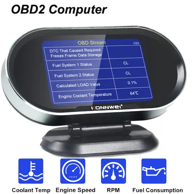 2025 Car On-Board Computer KW206 OBD2 Scanner Automotive Scan Computer Code Reader Fuel Consumption Water Temperature Gauge