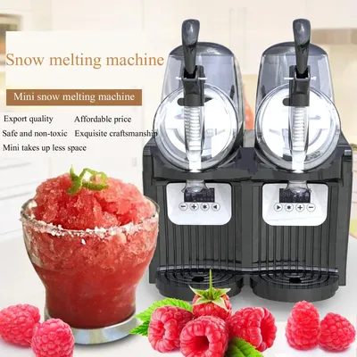 2 Tanks Commercial Ice-Cool Juice Smoothie Slush Maker Frozen Beverage Cold Drink Dispenser Vending Machine For Home