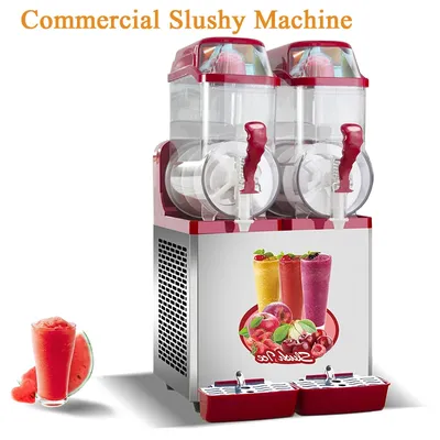 Slushy Machine Commercial 360W 110V 220V 60Kg/24h Commercial Use Snow Smoothie Maker Cold Drinking Dispenser
