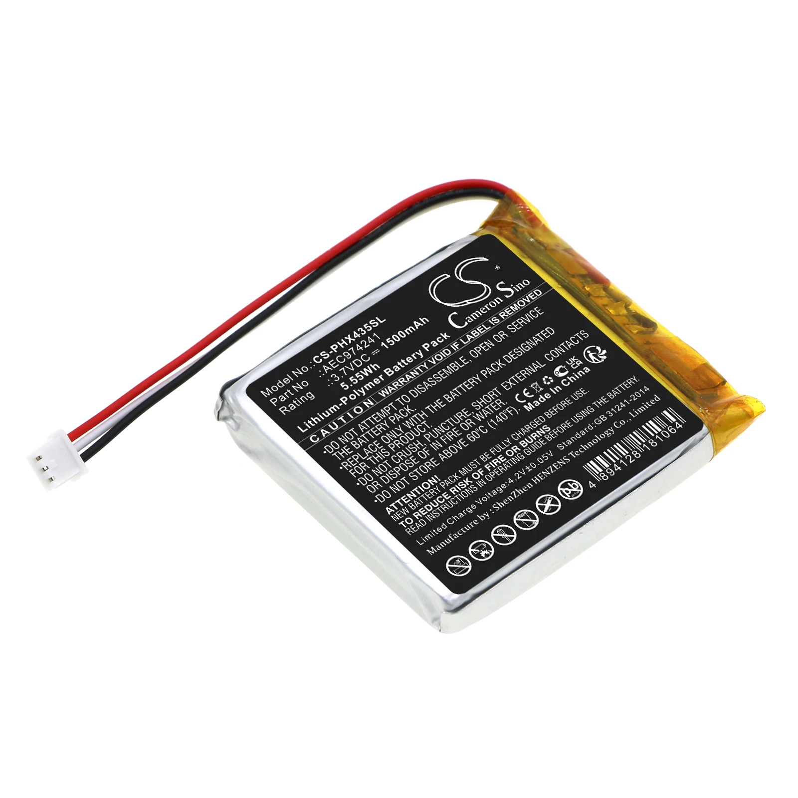 Li-Polymer Projector Battery for Philips, 3.7V, 1500mAh, Compatible Models: PPX4350