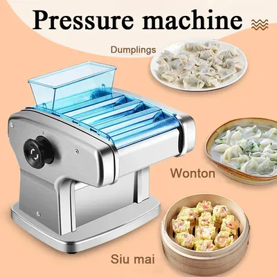 Electric Dough Roller Stainless Steel Desktop Pasta Commercial Kneading Dumpling Maker Noodle Press Machine