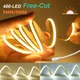 Striscia LED COB 5MM 8MM 12V 24V 400Leds/m Lampada a corda con nastro flessibile 3000K 4000K 6000K Illuminazione lineare