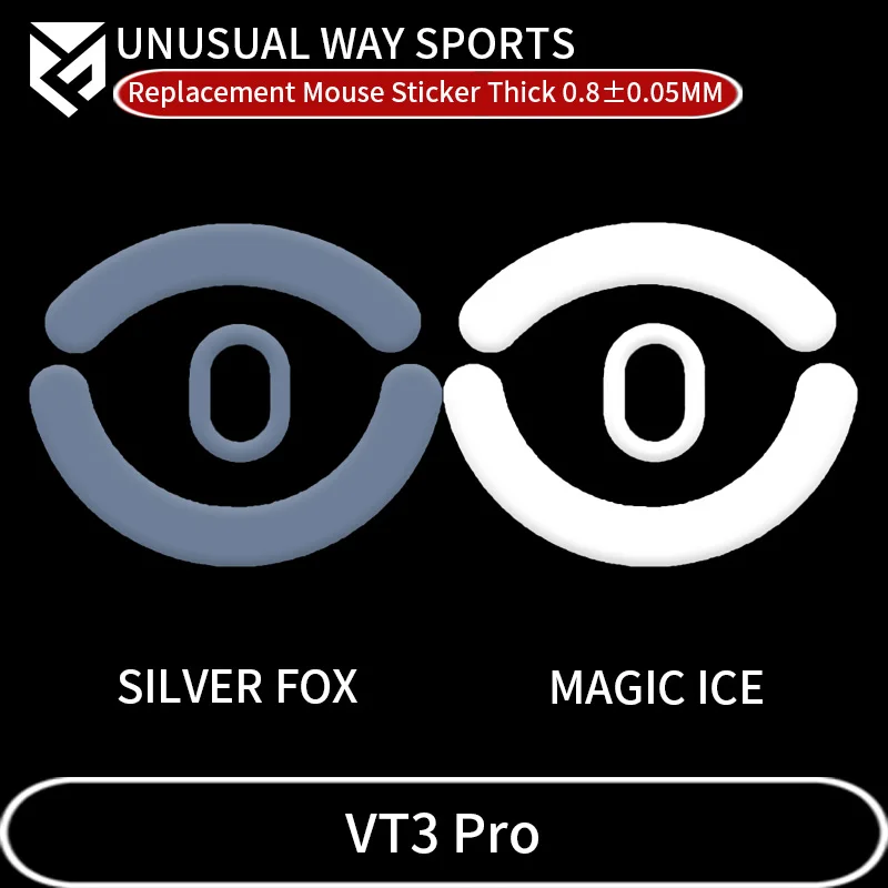 UnusualWaySports Mouse Skates Feet VT3 Pro Cambered Surface PTFE Anti Collapse Magic Ice Pink Black Silver Fox