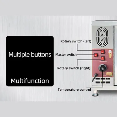 Commercial Hungarian Kurtos Kalacs Machine 16 Pcs Rollers Electric Chimney Cake Rollers Ice Cream Waffle Maker Cone