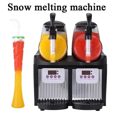New Type Commercial Double Cylinder Slush Smoothie Machine Large Capacity Commercial Small Snow Melting Juice Smoothie Machine