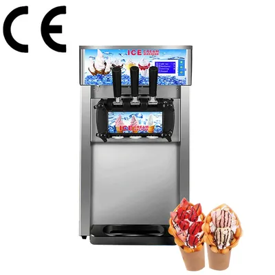 MixerTank 3 Flavors Ice Cream Machine /Commercial Maker Soft Ice Cream Machine 18/H