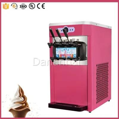 2025 New High-Quality Frozen Yogurt Machine, Commercial Ice Cream Machine, Three Flavor Sundae Machine