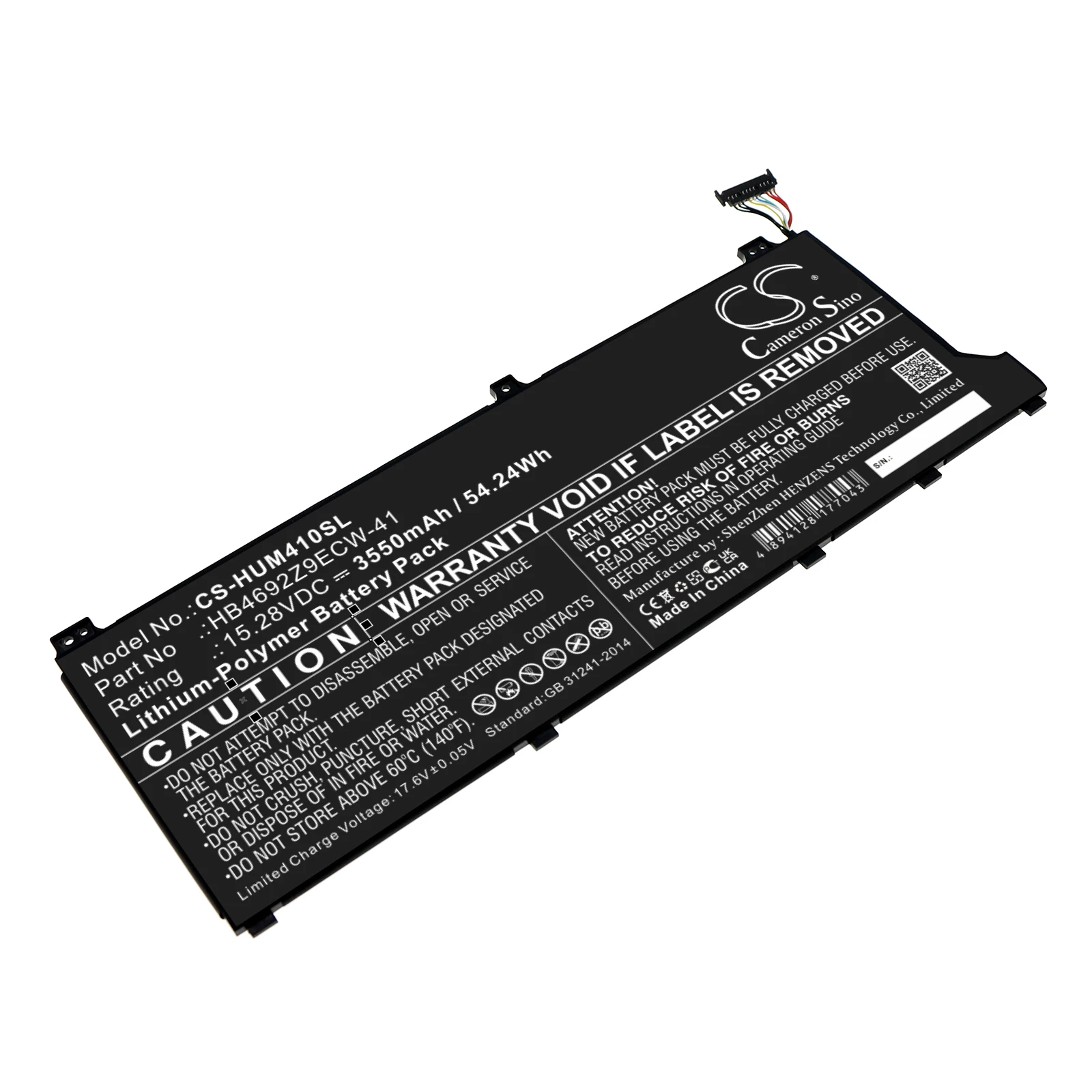 Li-Polymer Notebook, Laptop Battery for Honor, 15.28V, 3550mAh, Compatible Models: Magicbook 14