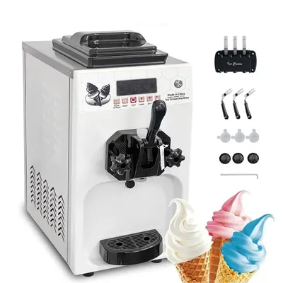 Single Head Soft Ice Cream Machine Automatic Commercial Professional Single Head Soft Freezer Ice Cream Machine