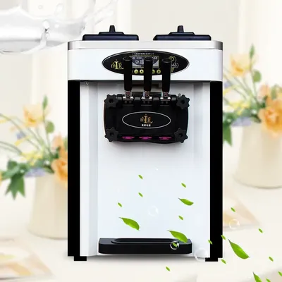 Mini 3 Flavors Ice Cream 1800W Soft Ice Cream Machine 25L / H Yogurt Ice Cream R22/R410
