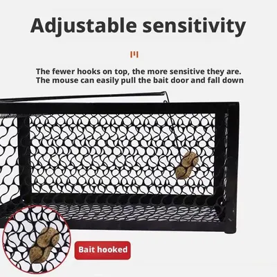 Self-locking Trap Catcher Mouse Rat Bait Mice Live Box Mice Trap Cage Reusable Catch Rat Implement Trap Rat Cage Iron Cage