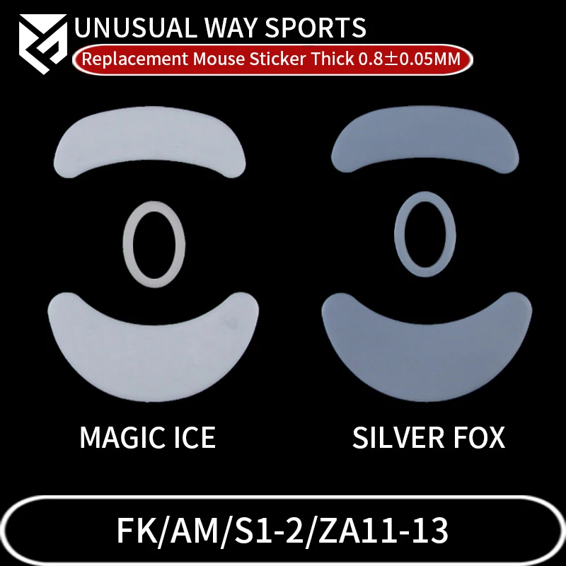 UnusualWaySports Mouse Skates Feet Zowie ZA11 ZA12 ZA13 S1 S2 FK1 FK2 Cambered Surface PTFE Anti Collapse Magic Ice Silver Fox