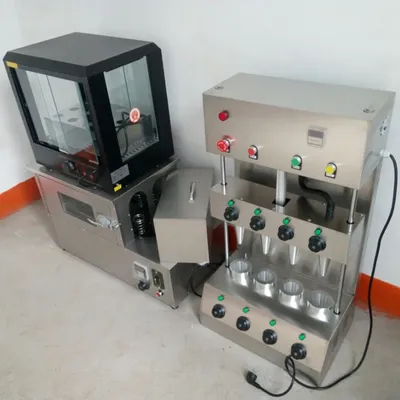 2 Cones 4 Cones Conch Shape Pizza Cone Maker Making Machine With Oven Showcase Optional