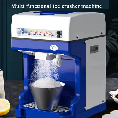 Commercial Ice Crusher, Snow Cone Machine 180 kg/H Snow Cone Maker, Silver