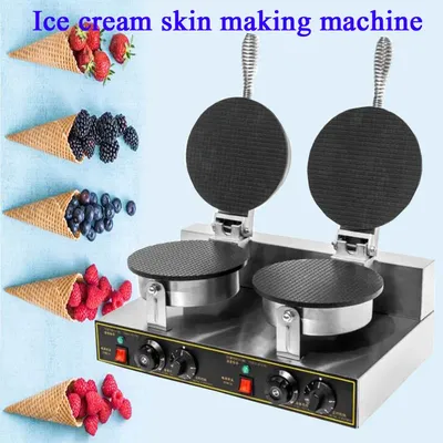Cone Mold Waffle Maker Dessert Making Wood Egg Roll Machine Ice Cream Cones Kitchen Rollers