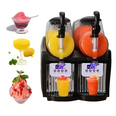 2025NewCommercial Double Cylinder Snow Melting Machine Stainless Steel Electric Slush Machine Drink Fruit Juice Smoothie Machine