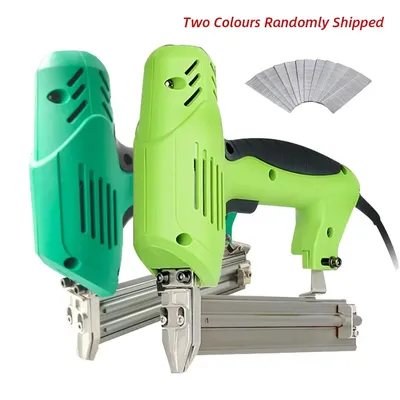 220V Nailing Stapler Shooter Furniture Stapler Framing Tacker DIY Hand Tool Electric Nail Gun Stapler Gun Woodworking Tools