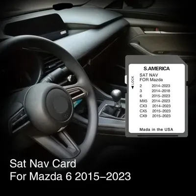for Mazda 6 from 2015 to 2023 South America Maps Navigation Map Card Costa Rica French Guiana Guadeloupe Martinique