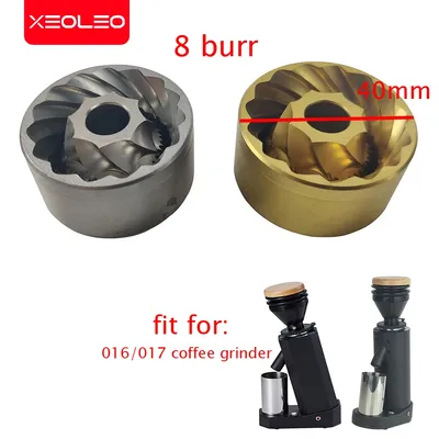XEOLEO Coffee grinder burr for 017/016 machine Titaninum/Stainless steel Stone burr 8 star Conical burr 40mm