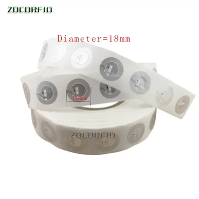 1000pcs/Lot NFC Tags Sticker 13.56MHz ISO14443A N-tag 213 NFC Stickers Universal Lable Dia=18mm for NFC enabled device