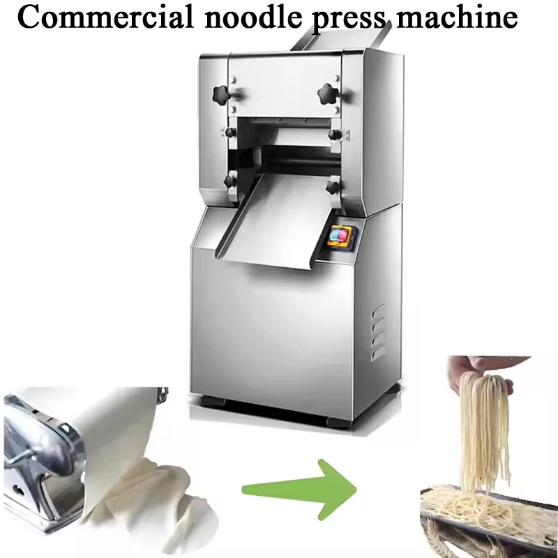 Electric Noodle Machine Multifunctional Pasta Maker Stainless Steel 2 Blades Household Commercial Dough Roller Press