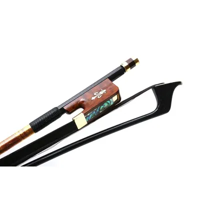 1pcs Cello Bow 4/4 Carbon Fiber Stick Snakewood Frog Black Bow hair