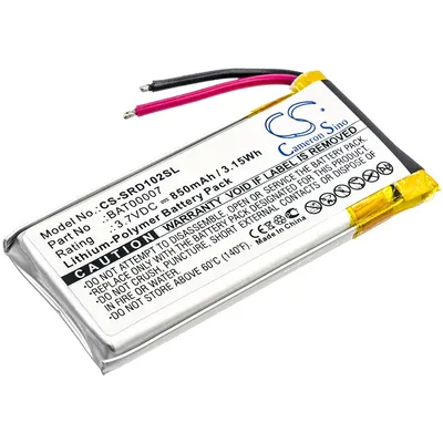 Li-Polymer Wireless Headset Battery for Cardo, 3.7V, 850mAh, Compatible Models: Packtalk Duo, Scala Rider Packtalk, SRPT0102