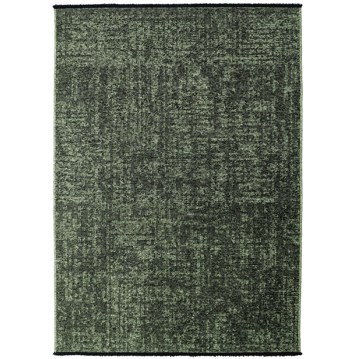 Teppich Kurzflor Uni Modern Waschbar Esszimmer Flur OEKO-TEX Läufer Grün 80x250 cm Schadstoffgeprüft Gekettelt – TITLIS von Kadima Design Image