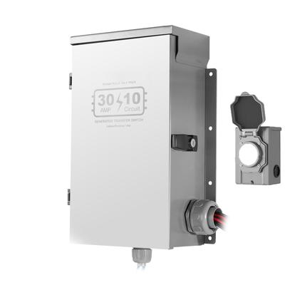 UIMOSO Manual Transfer Switch, Prewired Generator Transfer Switch Kit, Double-Throw Switch, NEMA 3R, Mechanical Watt Meter