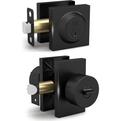 Mega Handles LAURA Round Entry Knob and Round Single Cylinder Deadbolt Keyed Combo