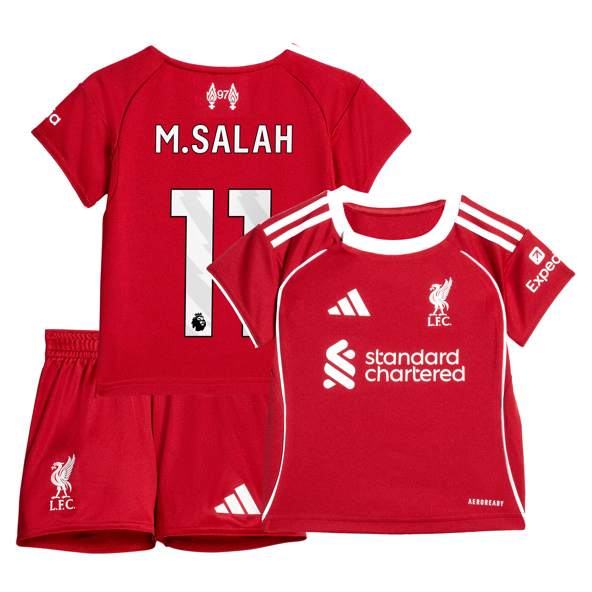 Liverpool adidas Baby-kit Domicile 25/26 avec flocage M.Salah 11