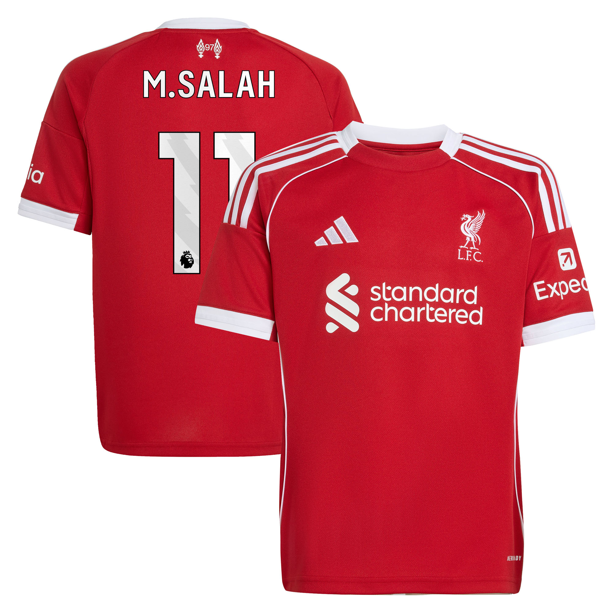 Maillot Liverpool adidas Domicile 25/26 - Enfant avec flocage M.Salah 11