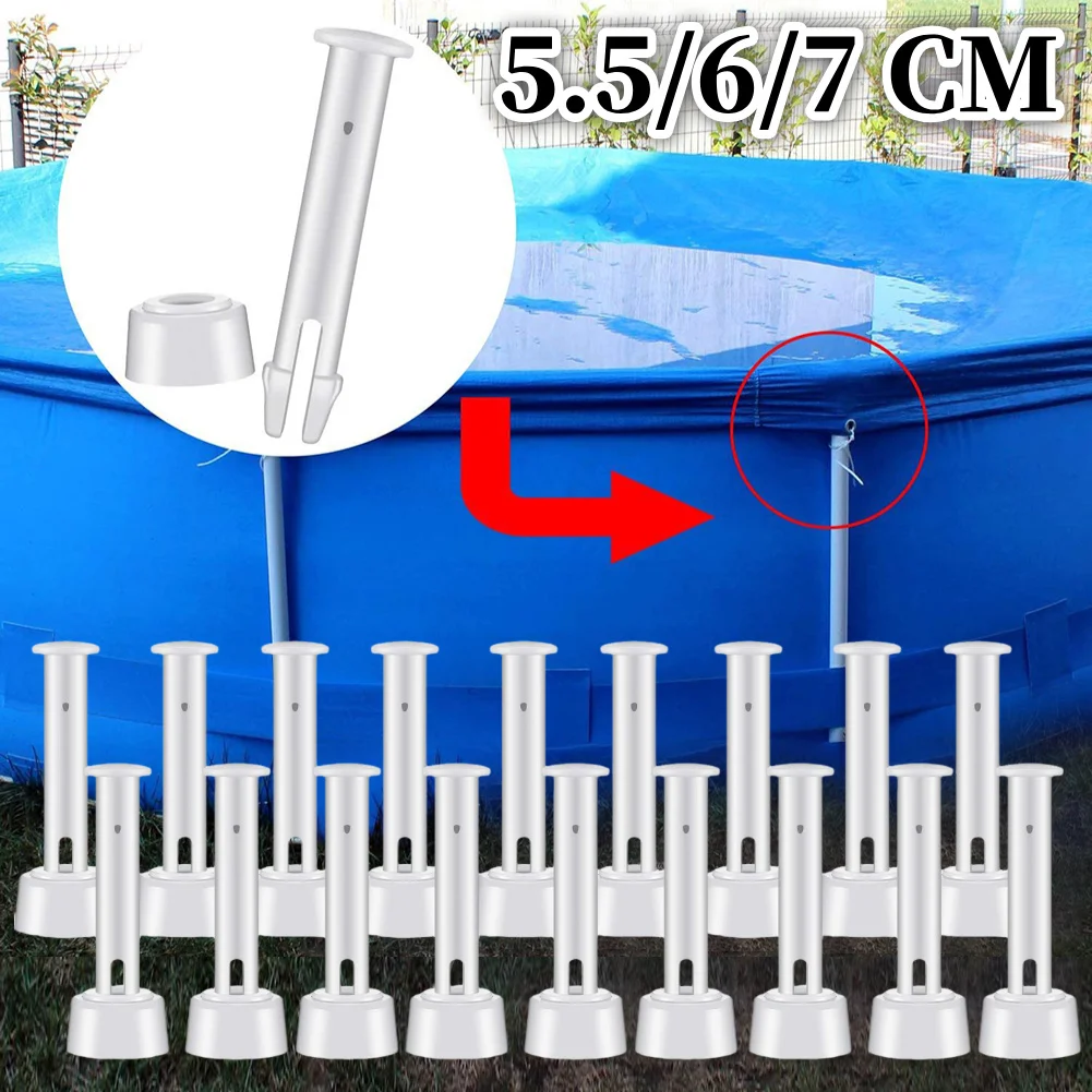 12 Stück Einsatz-Ersatz-Pool-Verbindungsstifte aus Kunststoff, Gummidichtung für Intex-Pool-Teile 28270-28273 (2,36 Zoll), Verbindungsnägel für Pool Image
