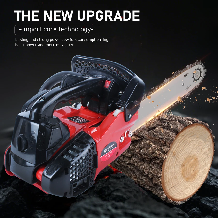 Gas-Kettensäge, leistungsstarke Holzfäller-Kettensäge, 25 cc, 1800 W, 15500 U/min, Benzin-Holzfäller-Kettensäge zum Holzfäller, Baumschneiden Image