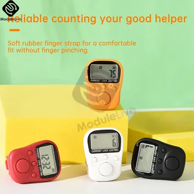 Electronic Digital Finger Ring Tally Counter Hand Held Knitting Weave Counter Mini Point Marker Counter LCD Screen Count Tools