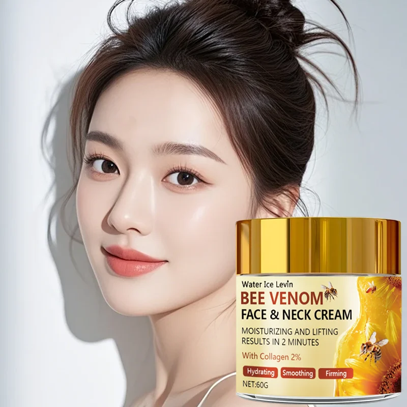 Bee Venom Gesichts- und Nackenpflegestift, hellbeige straffende Essenz-Feuchtigkeitscreme, Vitamin E und Hyaluronsäure, glattes und straffendes Hellbeige, geeignet für alle Hauttöne Image