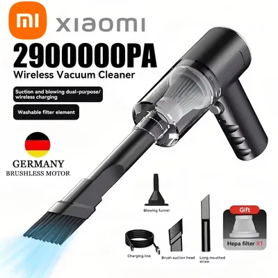 Xiaomi Staubsauger 2900000 PA 120 W kabelloser, superhochleistungsstarker 2-in-1 tragbarer 2-in-1-Staubsauger mit großer Nass- und Trockensaugung und doppeltem Verwendungszweck Image