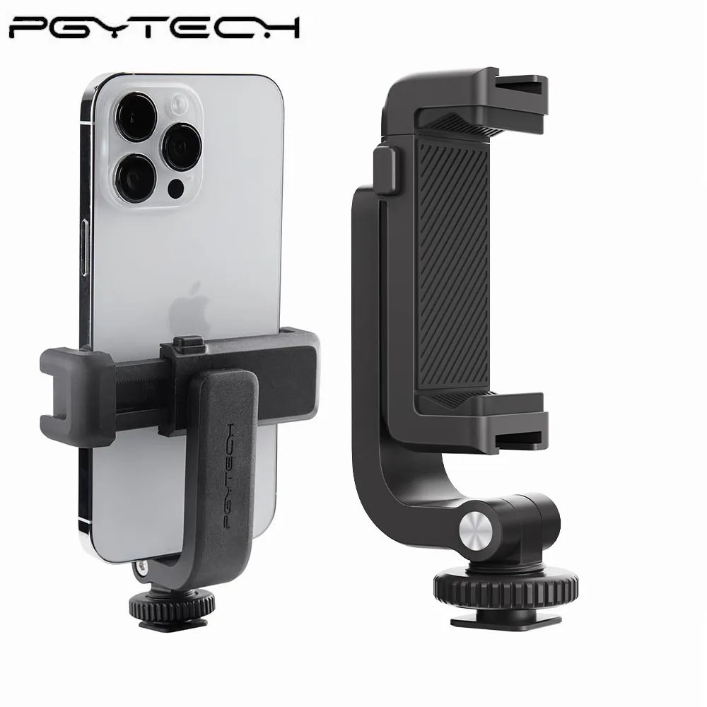 PGYTECH Cold Shoe Phone Holder For Small Desk Tripod Extension Pole Selfie Stick for SLR DSLR Camera And Smartphone