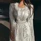 Sharon Said Luxury Dubai Moroccan Kaftan Ivory Evening Dress Long Sleeve Muslim Arabic Formal Dress Party Gowns SS439 Customized