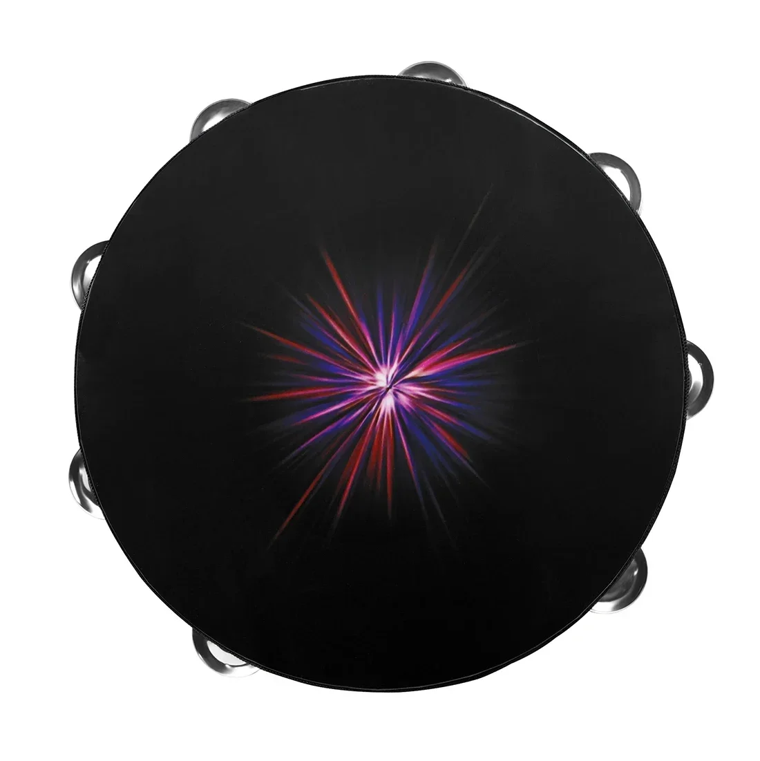 10-Zoll-Tamburin-Handglocke, Doppeltrommeln, Edelstahl-Glockenstück, Trommeln, Percussion, Orff, Musikinstrumente, Kindergeschenke Image